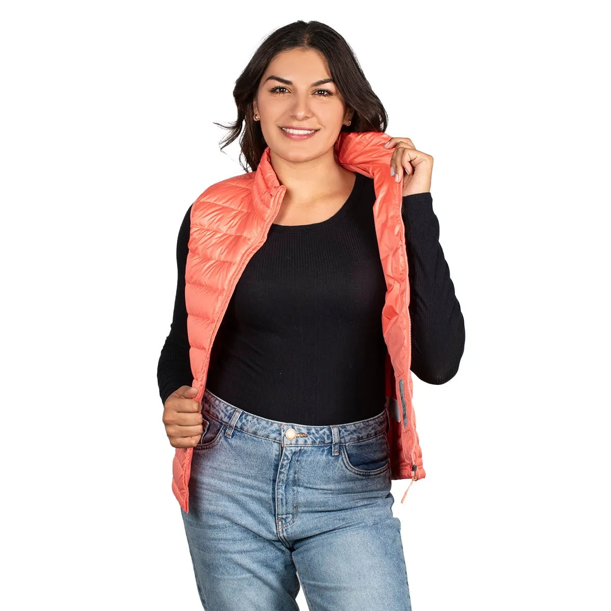 Chaleco De Pluma Ligera Mujer